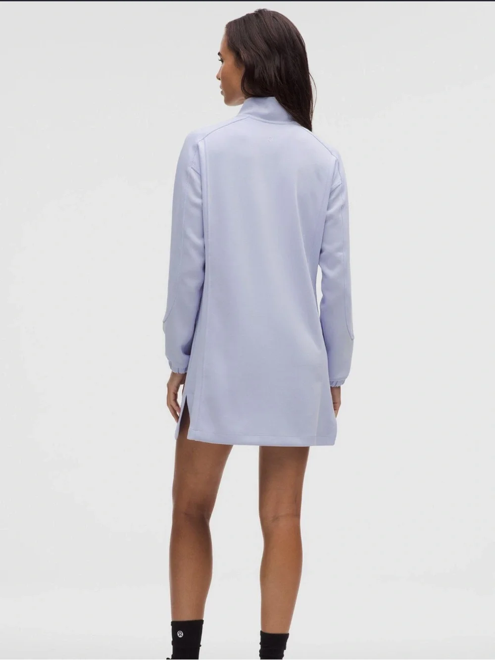 Light Lavender Quarter-Zip Pullover Dress